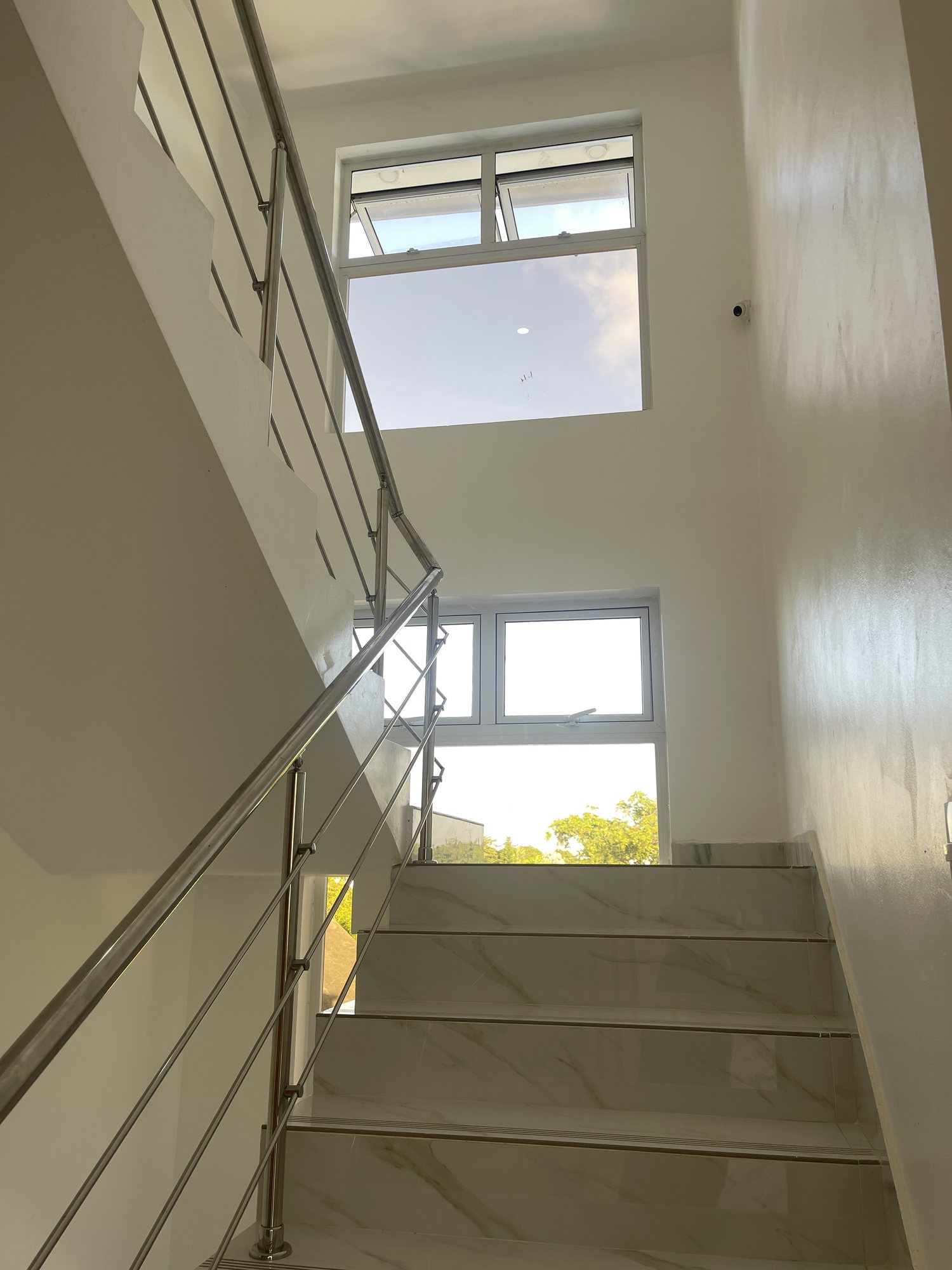 The stairs up to the apartment