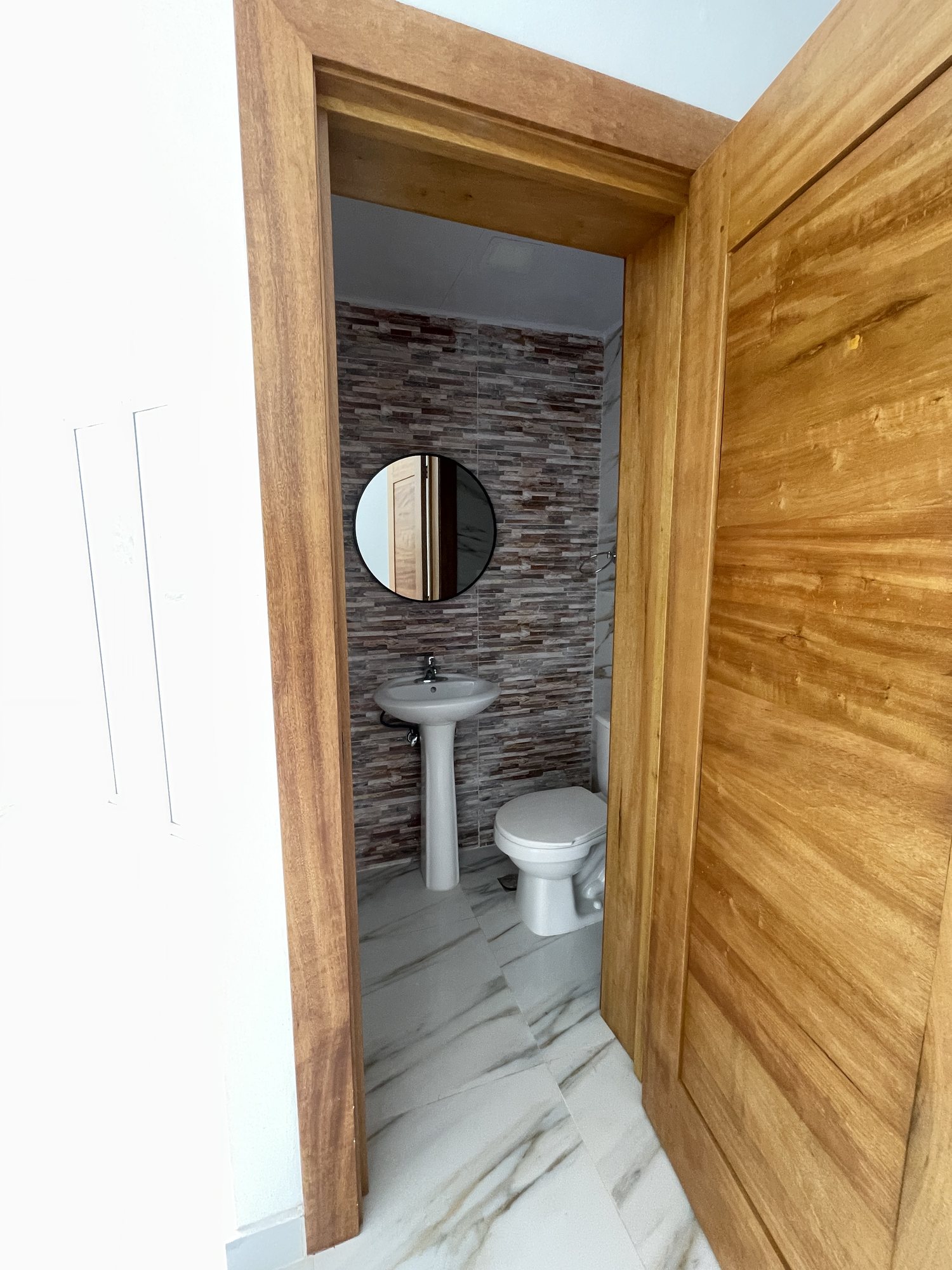 The half bath off the living room